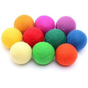 Boules de séchage en <span class=keywords><strong>feutre</strong></span> de laine 100% néo-zélandaise, taille 6-10 cm, couleur personnalisable, utilisation thermique - Product Image 1