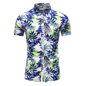 <span class=keywords><strong>Chemise</strong></span> hawaïenne de styliste pour hommes, grande taille 7XL, personnalisé, imprimé floral, en Polyester, décontracté, luxe, à manches courtes, pour l'été - Product Image 4