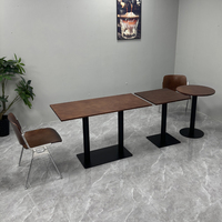 Table carrée en bois massif moderne sur mesure pour hôtel, restauration rapide, café chinois, restaurant commercial, mobilier de restaurant