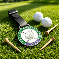 Tag Tas Golf Logam Perak Antik Kemasan Grosir, Panjang Dapat Disesuaikan, Logo Dapat Dicetak