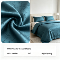 Tissu Jacquard Direct Usine 100% Polyester Anti-Plis Anti-Décoloration Poids Personnalisé pour Parure de Lit Textile de Maison Femme