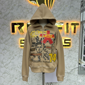 Cómodo tamaño personalizado impreso logotipo calidad confiable cremallera Sudadera con capucha impresa hecha en fábrica precio barato sudaderas con capucha hombres sudaderas con capucha - Product Image 1