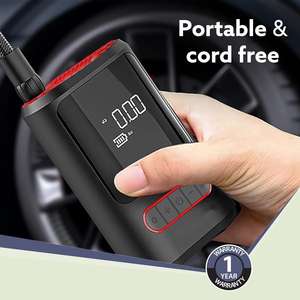 Compresor <span class=keywords><strong>de</strong></span> aire para inflar neumáticos portátil con pantalla digital6000 mAh BatteryAuto Shut Off Sui table para automóviles, motocicletas, bicicletas - Product Image 3