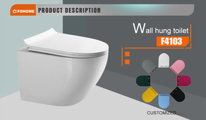 <span class=keywords><strong>WC</strong></span> <span class=keywords><strong>suspendu</strong></span> moderne à jet tourbillon, Sanitaire mural européen, Commode suspendue à jet tourbillon - Product Image 3
