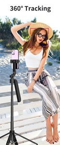 Trépied Perche à Selfie Intelligente C12 1,8M avec Rotation Automatique 360° et Détection Faciale IA, Flexible pour Téléphone – Vente en Gros Promotionnelle - Product Image 2