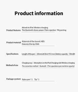 DIHAO Nuovo Stilo Attivo con Ricarica Wireless Automatica e Compatibilità Magnetica per <span class=keywords><strong>iPad</strong></span> e Tablet - Product Image 4