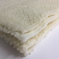 Tissu en fausse fourrure de sherpa en laine, tricotage à la chaîne, longueur du poil de 16 mm, 100 % laine, fond en polyester