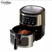 Vente flash : Four à friteuse à air électrique sans huile en acier inoxydable à écran tactile de 5 litres pour la maison