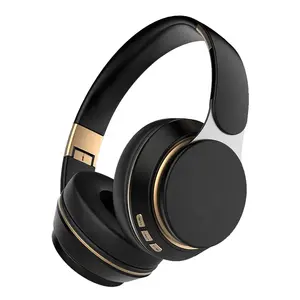 Headphone nirkabel Audio BT, earphone Bass dalam Hifi dapat dilipat, peredam kebisingan HI-RES Audio dengan Mic