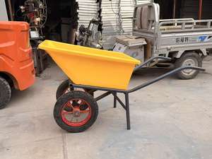 Carretilla de Mano de Doble Rueda Resistente a la Intemperie con Agarre Ergonómico para el Transporte de Herramientas de Mantenimiento de Invernaderos y Jardines - Product Image 6