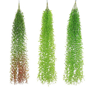 Drea พวงมาลัยไอวี่เทียมสำหรับตกแต่งบ้านและสวน, เถาวัลย์ใบไม้สีเขียว - Product Image 2