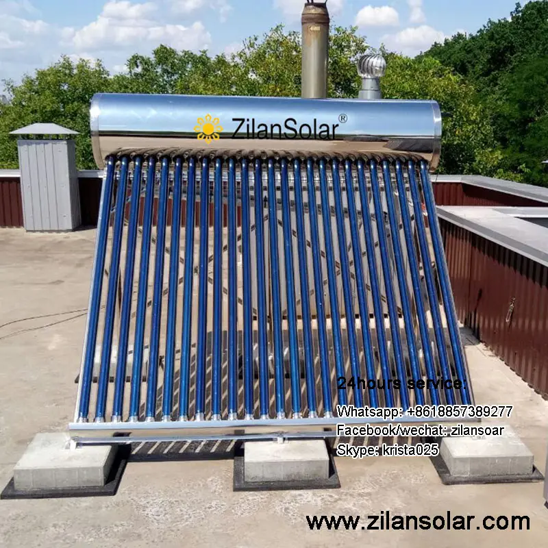 ブースターポンプ付きオールステンレス鋼低圧太陽熱温水器