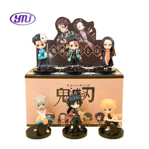 Figurine de dessin animé de dessin animé Kamado <span class=keywords><strong>Nezuko</strong></span> Kochou Shinobu, 6 pièces/ensemble, boîte aveugle surprise, jouet, animation, <span class=keywords><strong>manga</strong></span>, 6 pièces - Product Image 1