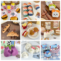 Gantungan Kunci Boneka 3D Croissant Kreatif, Aksesoris Baguette Lucu, Mainan Lembut Ramah Lingkungan, Hadiah untuk Wanita dan Anak Perempuan, Tas dan Dompet