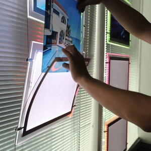 Customized Indoor Advertising Led Real Estate Posters Light Box Magnetic Crystal <b>Frame</b> Slim LED Light Box - Product Image 1