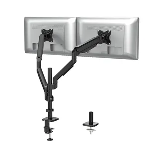 NBJOHSON-soporte neumático de alta calidad, soporte de Monitor para pantalla de ordenador portátil de 10-32 pulgadas, brazo de montaje Dual