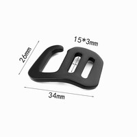 Sangle de sangle courbée personnalisée en aluminium, 15mm, crochet en G, curseur d'échelle ajustable, boucle en métal G, nouveauté