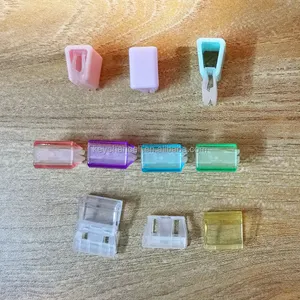 Mini clipe deslizante transparente, clipe de plástico transparente transluente para coleta de papel de teste de estudante