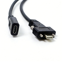 USB 2.0 Typ-C Buchse auf Typ-C Stecker Verlängerungskabel mit Schraubverschluss