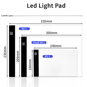 <span class=keywords><strong>Tablette</strong></span> graphique <span class=keywords><strong>LED</strong></span> JSK A4 à cadre en aluminium haute luminosité pour le dessin et le <span class=keywords><strong>traçage</strong></span> - Product Image 2