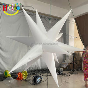 <span class=keywords><strong>Ballon</strong></span> coloré accrochant gonflable d'étoile d'éclairage de 16 LED changeantes pour la décoration - Product Image 2