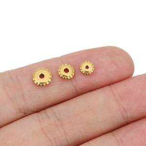 Separadores de Bordes Redondos de 5mm y 6mm |   Separador de Discos de Acero Inoxidable Chapado en Oro PVD para Hacer Joyería, Pulseras y Collares - Product Image 4