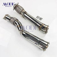 Premium TIG-Geschweißtes Poliertes Performance-Auto-Downpipe-Kit mit Klemmen Passend für BMW F97 X3M F98 X4M