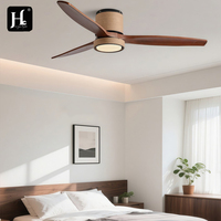 Ventilateur de plafond en bois naturel avec feuilles de jute, lumières LED et moteur DC moderne - design silencieux et élégant