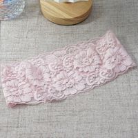 Bandeau en dentelle HZM-61272 pour femmes, bandeau extensible, accessoires pour cheveux, fleurs vintage, maquillage, fait main