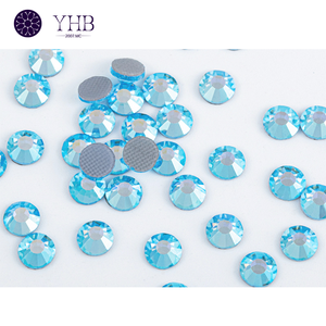 Yhb lớn SS10 ss12 SS16 kính thạch số lượng lớn bán buôn không hotfix căn hộ màu xanh dưới thạch - Product Image 4