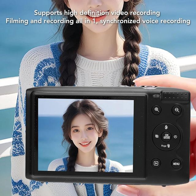 Pocket 5K Camera S95PRO 72MP 18X Zoom 2.8" HD Display LED Fill Light WiFi Time-lapse Beauty Filters CCD