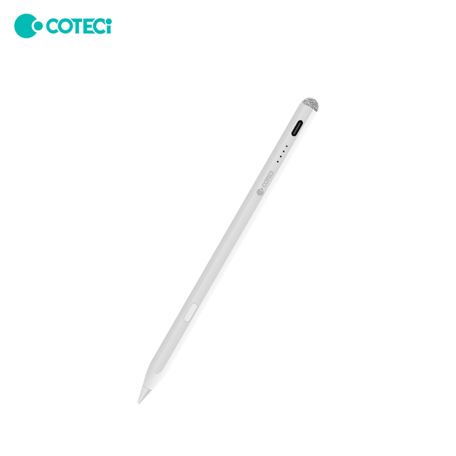 COTECI Tilt Pressure Palm Rejection Magnetic USB C Charging Universal Tablet Capacitive Pencil Stylus Pen for iPad
