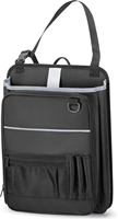 Organizador de Asiento Delantero de Coche con Bolsillo de Archivo Tipo Acordeón, Bolsa de Almacenamiento de Herramientas para el Asiento Trasero del Pasajero con Funda para Portátil y Correa Ajustable
