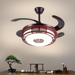Chinese Style <b>Ceiling</b> <b>Light</b> Solid Wood Led Living Room Bedroom Three Color <b>Light</b> Changing Switch Control - Product Image 3