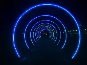 Đèn Trang Trí Sự Kiện Thông Minh Lễ Hội Âm Nhạc Đường Hầm Thời Gian Ngoài Trời Tùy Chỉnh Đèn Cảnh Quan Vòm Tròn Thông Minh LED RGB