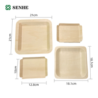 Assiettes jetables en bois écologiques haut de gamme avec logo estampé à chaud, en bambou et bois de haute qualité pour restaurants et fêtes