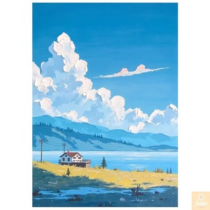 Hand Painted Oil Painting Landscape Beach Sunrise Modern Minimalist Living Room <b>Wall</b> Art Decorative Painting No <b>Frame</b> - Product Image 5