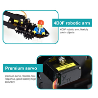 Kit de robotique programmable éducatif STEM pour Arduino, kit de bras robotique 4DOF, bras robotique miniature DIY à 4 axes