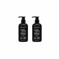 Flacon pompe vide en plastique HDPE 250 ml pour savon liquide, écologique, rechargeable, noir mat, distributeur de savon pour les mains, parfum frais, pour la maison
