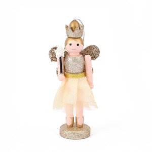 Statues d'anges 3 en 1 blanches, dorées et argentées, marionnettes de fées, poupées en bois, décorations de Noël, cadeaux, décorations de fête pour filles, <span class=keywords><strong>casse</strong></span>-noisettes, 12 cm - Product Image 2