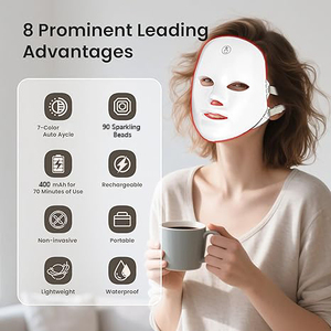 Masajeador Facial LED Recargable USB Inalámbrico Portátil 2025 con 7 Colores de Terapia y Logotipo Personalizable - Product Image 4