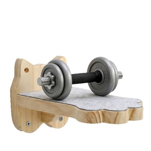 Wooden <b>Wall</b> Mounted <b>Cat</b> Shelf With Anti Slip Mat For Medium <b>Cats</b> Solid Wood Natural Color Single Piece - Product Image 1