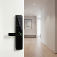 Serrure intelligente à mortaise Bluelock F17 6085, contrôle par application TTlock, cloud, aluminium, déverrouillage par mot de passe/carte/empreinte digitale, maison/bureau