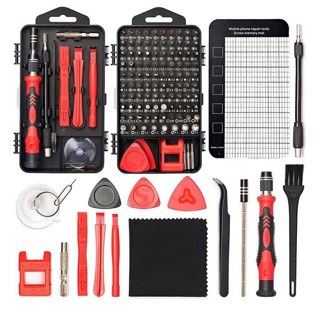 124pc Precision Multifunctional Phillips Electronics Screwdriver Set Manual Household Tools Pry Bar for PC Mobile Phone Repair