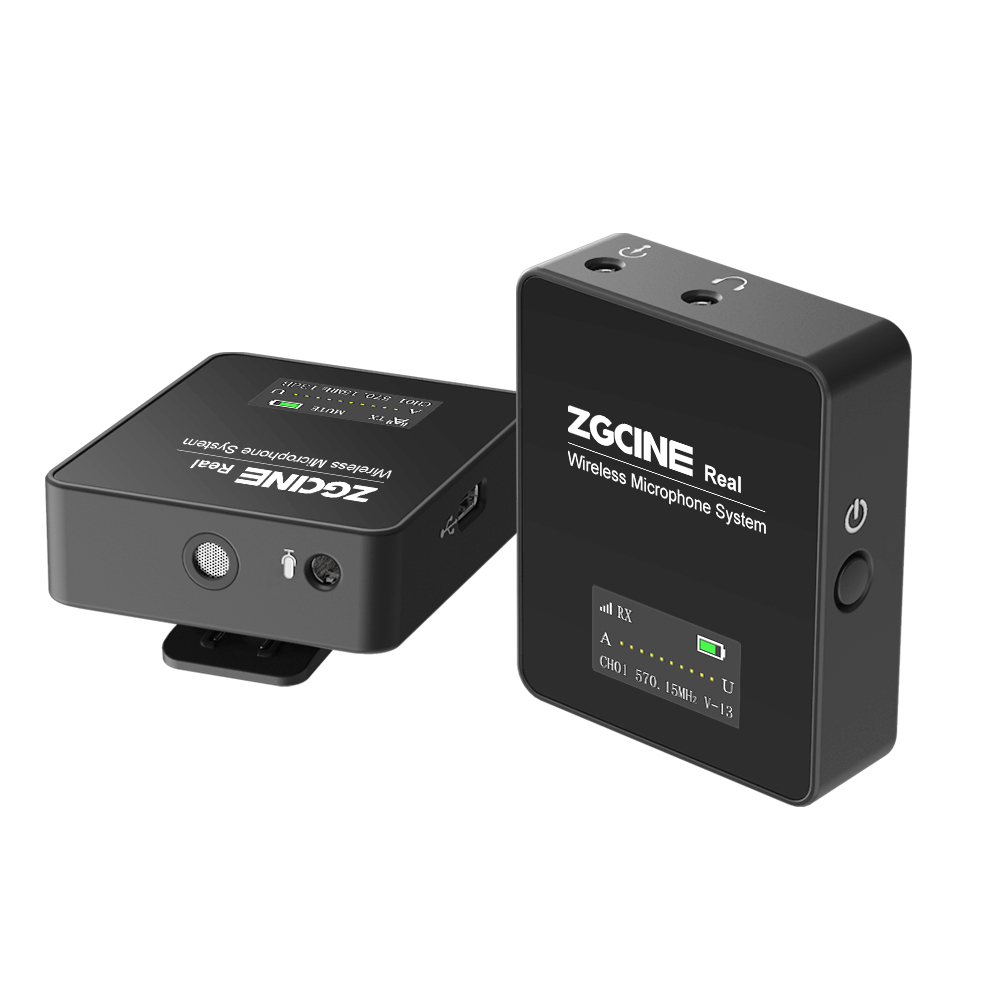 Беспроводной микрофон ZGCINE Uhf для камеры, комплект для видеозаписи, начальный комплект для подкаста