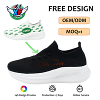 Chaussures de marche à semelle épaisse personnalisées en gros, baskets athlétiques à motif en maille perforée, design personnalisé, chaussures de sport, faible MOQ