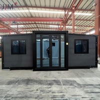Maison préfabriquée en conteneur d'expédition de 40 pieds, prête à l'emploi, extensible, en acier, 2 à 5 chambres, maison de luxe pliable