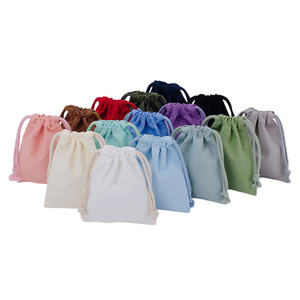 Customizable Logo 100% Cotton <b>Drawstring</b> Pocket Storage Bag for Jewelry Natural Breathable Grain Rings Print Tea Recyclable - Product Image 5