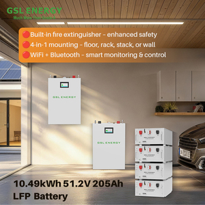 GSL ENERGY 10Kw 锂电池 51.2V 205Ah LFP 电池 立式机架式 可堆叠壁挂式 太阳能 Lifepo4 电池 - Product Image 2