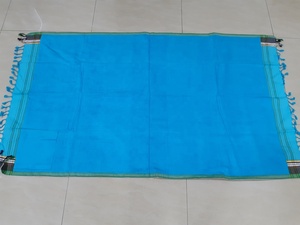 ผ้าขนหนูชายหาด Rudra Apparel Kikoy - ผ้าฝ้าย 100% เป็นมิตรกับสิ่งแวดล้อม แห้งเร็ว แบบอัดแน่น - Product Image 4